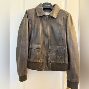Link Quilted Lined Jacket in Brown and Dark Chocolate